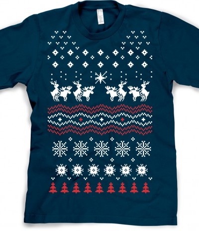 Humping Moose Holiday Sweater T Shirt