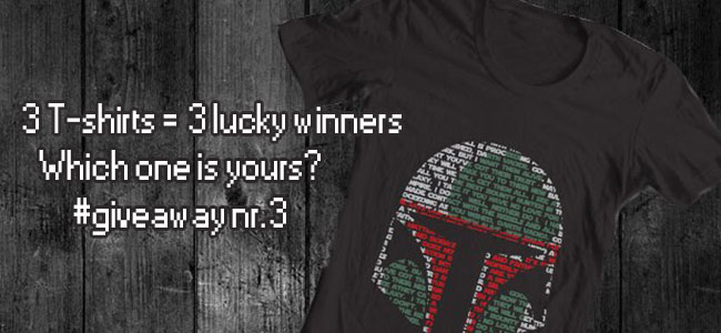 3 T-shirts equals 3 Lucky Winners – Giveaway nr. 3