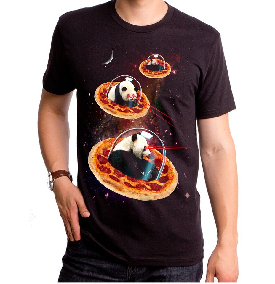 Invader Pandas On Pizza