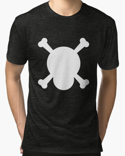 Skull and Bones white symbol shirt