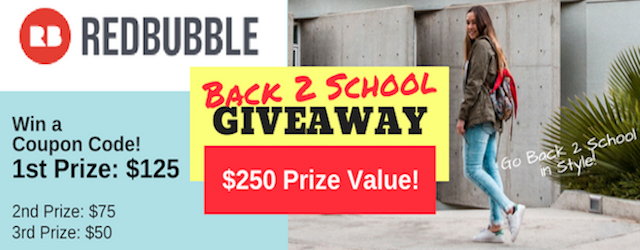 Redbubble $250 Back To School Giveaway